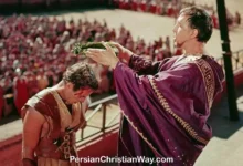 Scene from "Ben-Hur" featuring a Roman official crowning a warrior, ideal for those looking to download Ben-Hur movie.