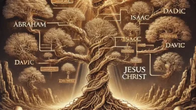 Highly detailed artistic depiction of the genealogy of Jesus Christ